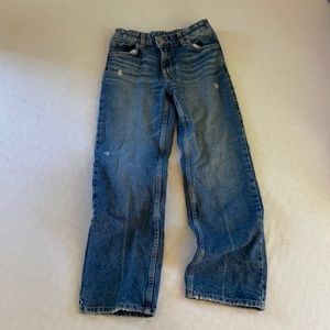 zara kids criss cross blue jeans